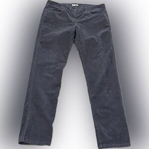 Eileen Fisher Gray Corduroy Straight Leg Pants Medium